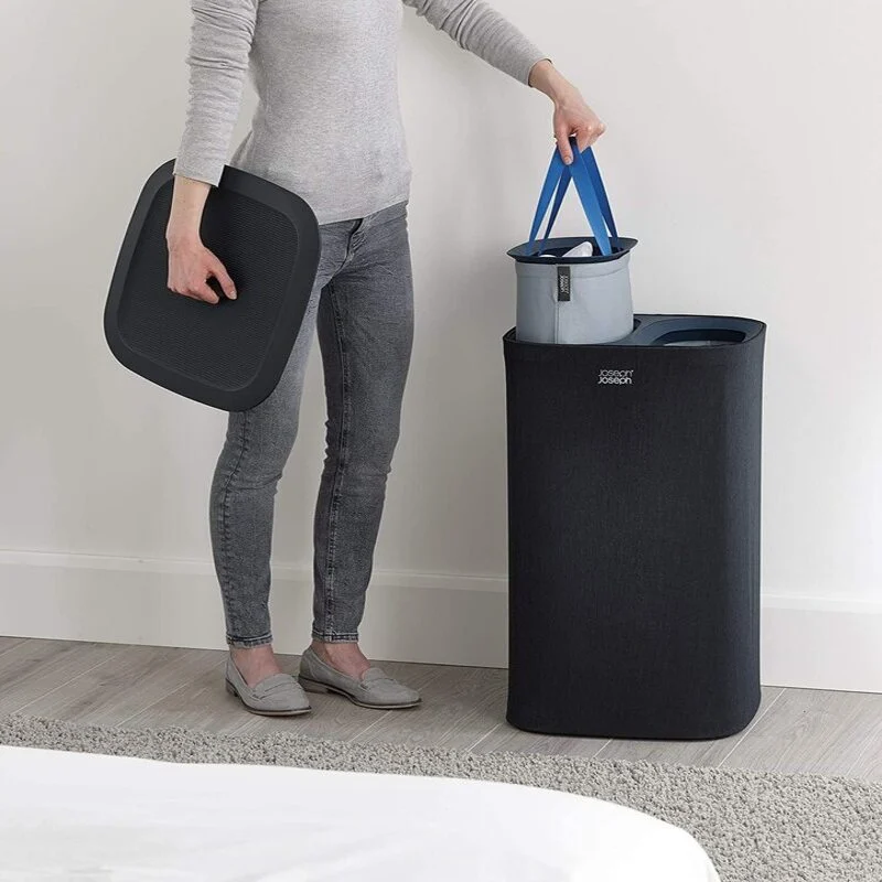 JOSEPH JOSEPH Tota Cesto da Biancheria 60 litri Nero - immagine 2