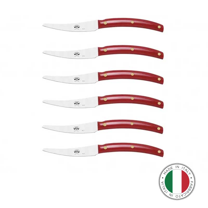 BERTI Convivio Nuovo Set 6 Coltelli 23 cm Rosso - immagine 4
