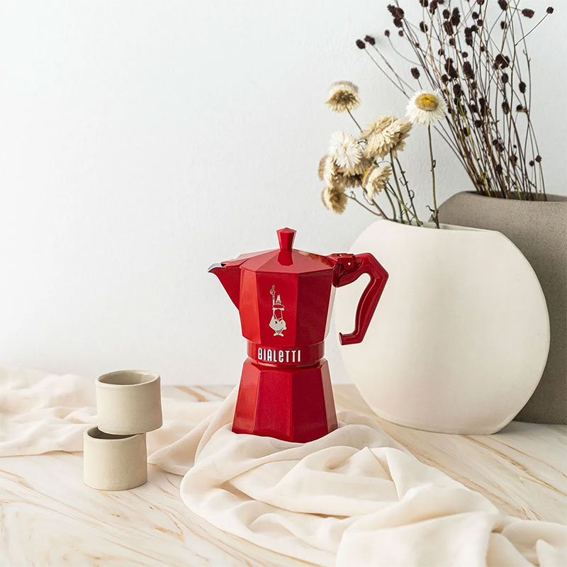 BIALETTI Moka Exclusive 6 Tazze Rosso - immagine 3