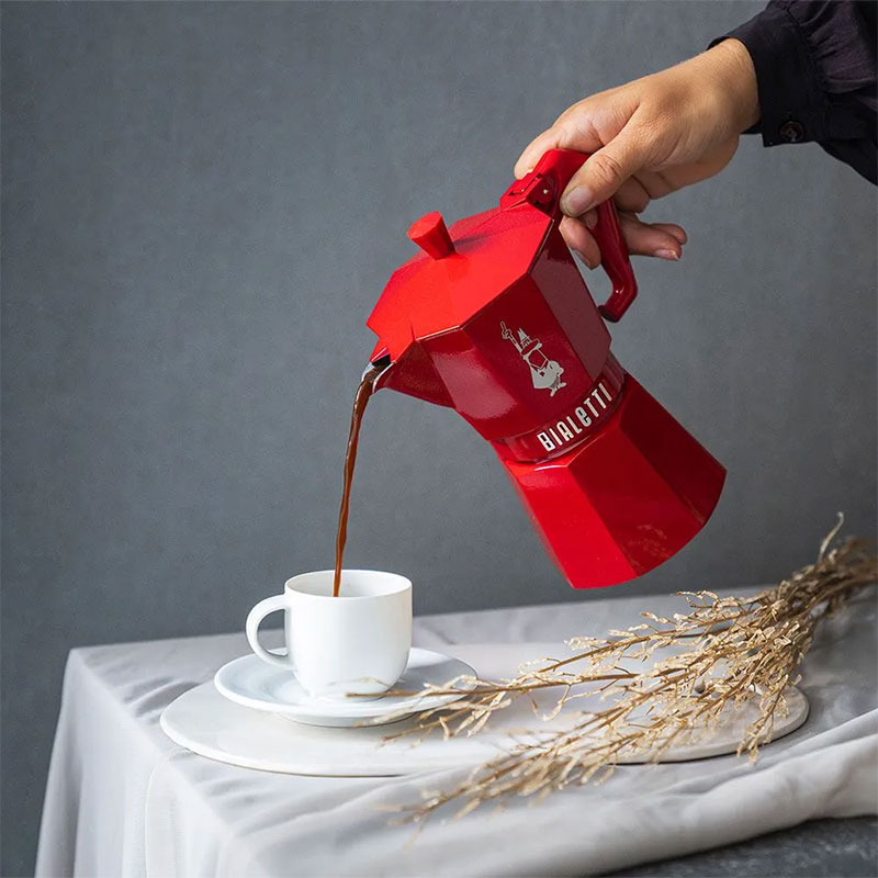 BIALETTI Moka Exclusive 6 Tazze Rosso - immagine 2