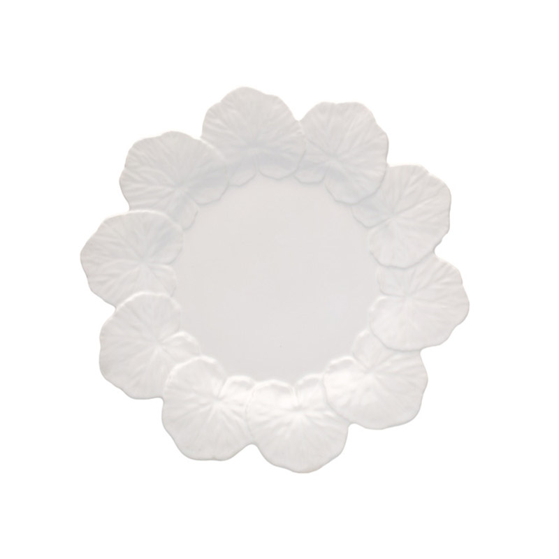 BORDALLO PINHEIRO Set 4 Piatti Piani Geranio 27,5 cm Bianco - immagine 3