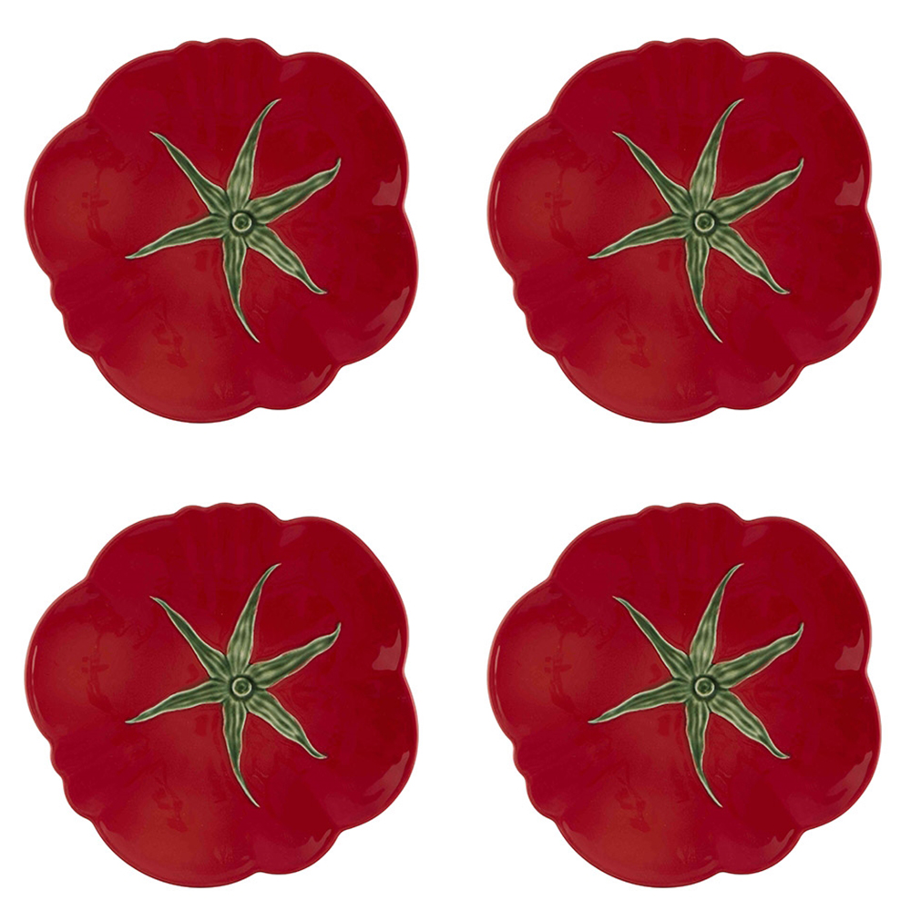 BORDALLO PINHEIRO Set 4 Piatti Piani Pomodoro 29 cm - immagine 2