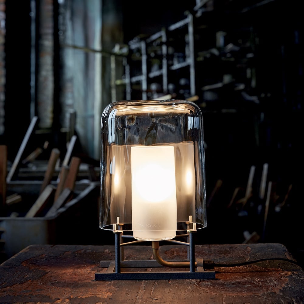 CARLO MORETTI Efra Lampada da Tavolo in Vetro di Murano