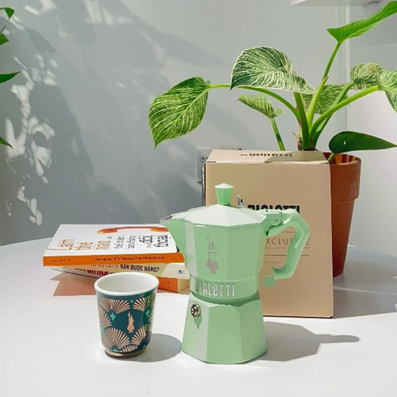 BIALETTI Moka Exclusive 6 Tazze Verde