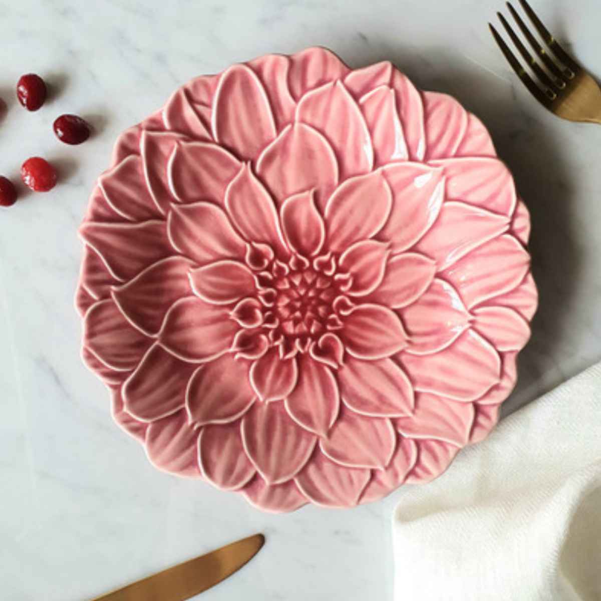 BORDALLO PINHEIRO Set 4 Piatti Dessert Dahlia Maria Flor